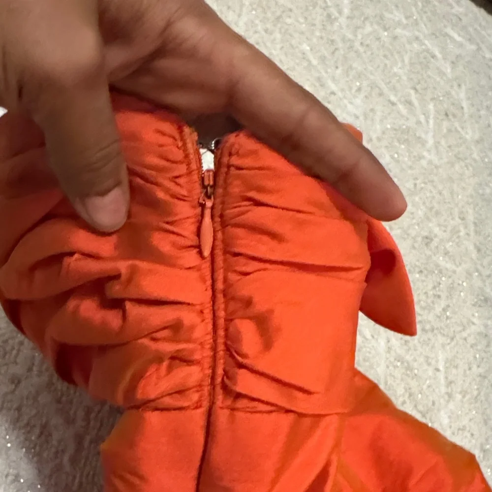 Vintage Betsy & Adam Strapless orange mini bubble Dress YTK / Halloween size 8